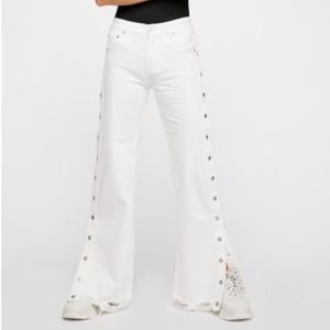 Zee Gee Why Sweeper Snap Wide-Leg Jeans